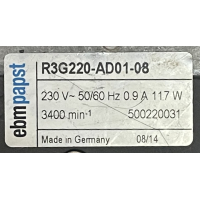 Gereviseerde ventilator voor Zehnder WHR950. R3G220-AD01-08